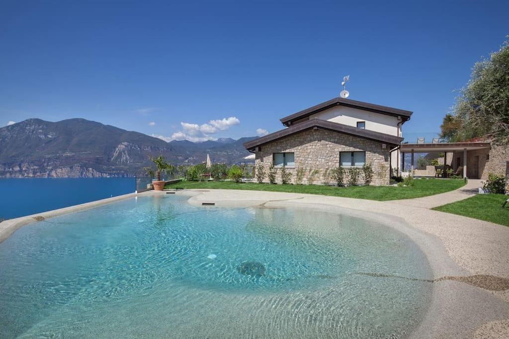 Villa Divina22-Apt Armonia-Con Piscina E Vista Lago Castelletto Di Brenzone Exterior foto
