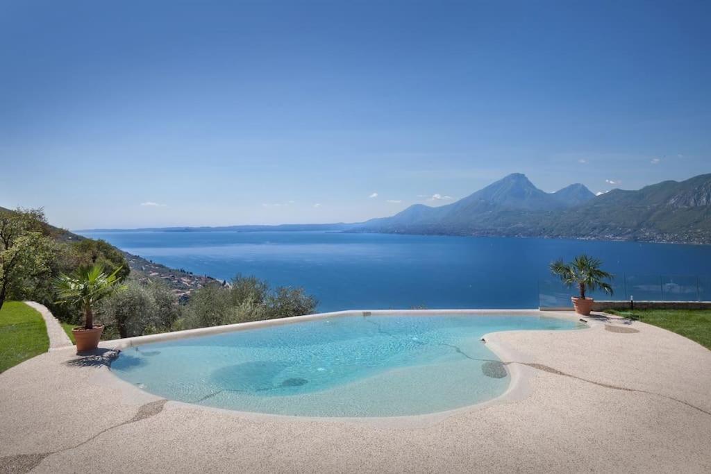 Villa Divina22-Apt Armonia-Con Piscina E Vista Lago Castelletto Di Brenzone Exterior foto
